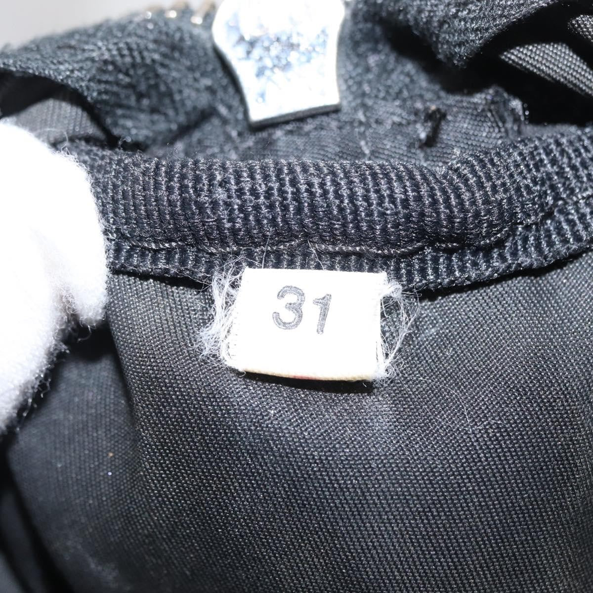 Prada PRADA Hand Bag Nylon Black Silver Authentic 153944