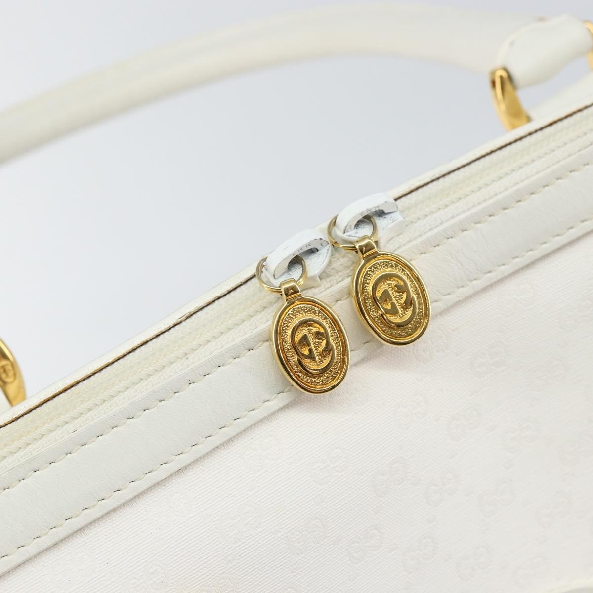 Gucci GUCCI Micro GG Supreme Boston Bag PVC 2way White Gold 002 123 0167 Authentic BA6571