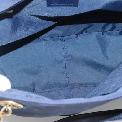 MCM MCM Logogram Vicetos Shoulder Bag Nylon Navy Gold Authentic 127085