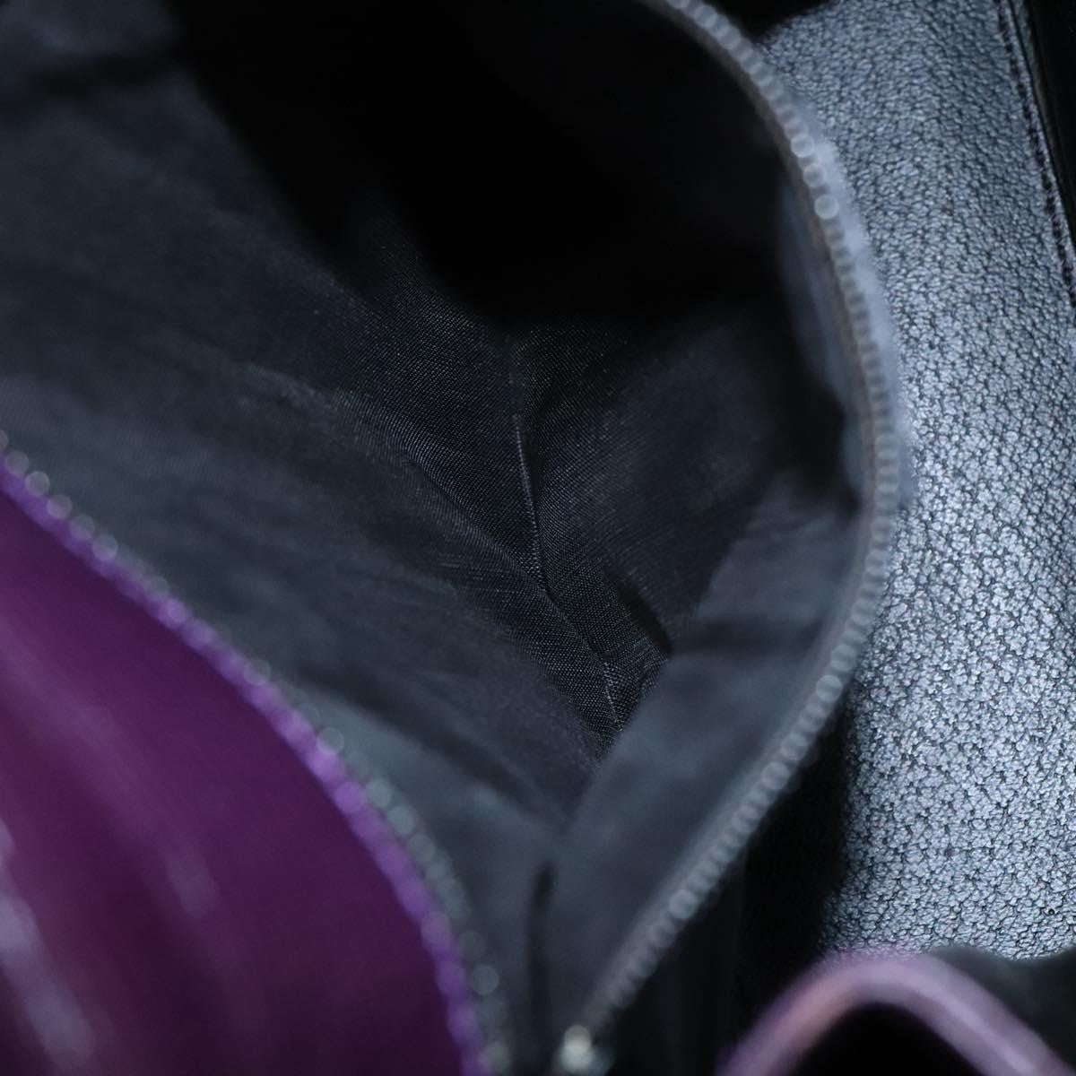 Celine CELINE Hand Bag Leather Purple Authentic 114282