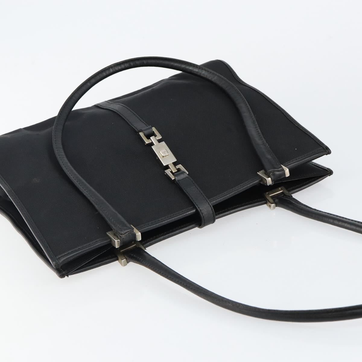 Gucci GUCCI Jackie Shoulder Bag Nylon Black Silver 002 1073 3444 Authentic bs29509