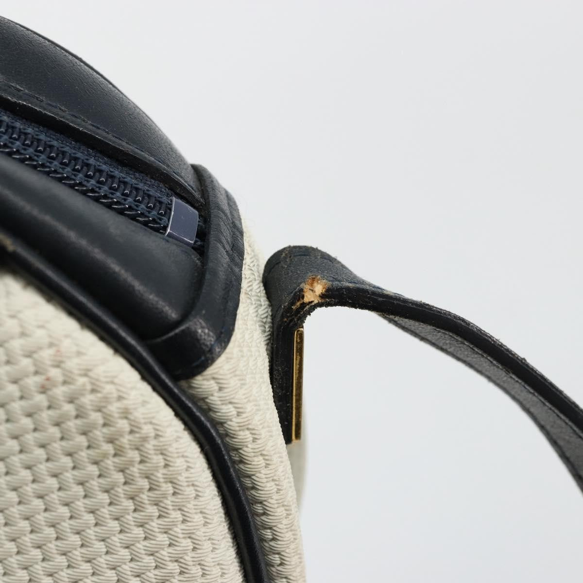 Saint Laurent SAINT LAURENT Shoulder Bag Leather White Gold Authentic 156806