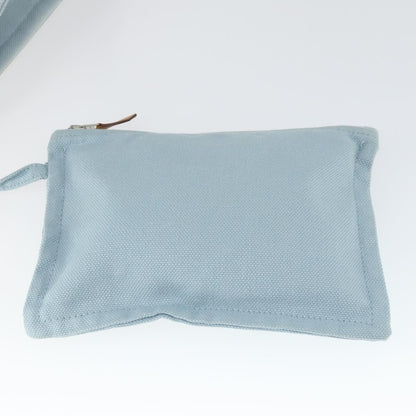 Hermès Hermès HERMES Bora Bora MM Hand Bag Canvas 2 Set Baby Blue Silver Authentic mr1842