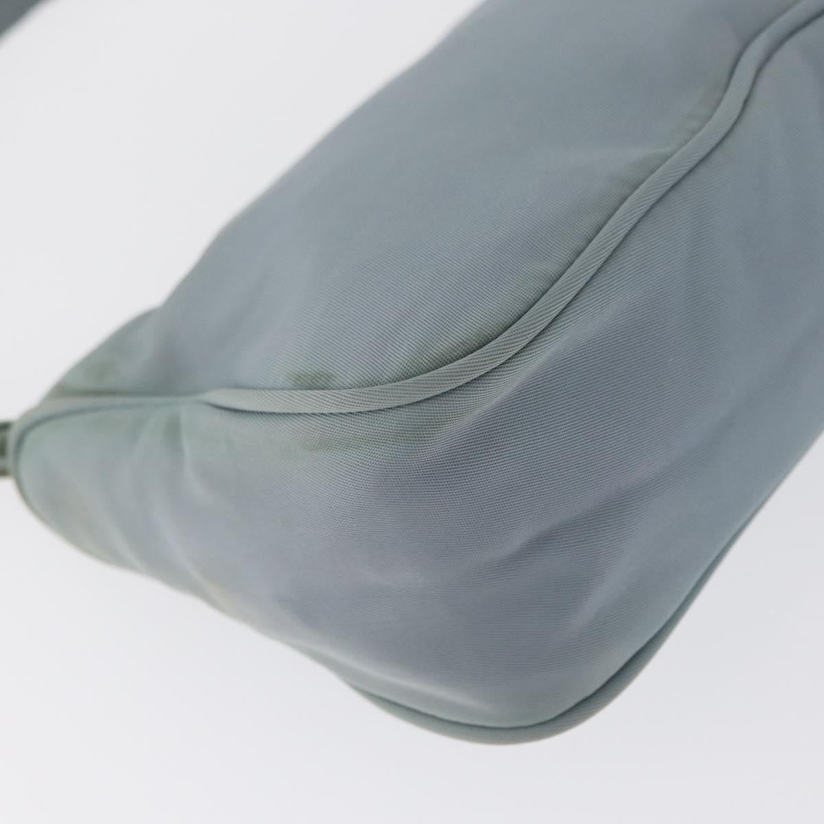 Prada PRADA Accessory Pouch Nylon Light Blue Silver Authentic 170583 Bag