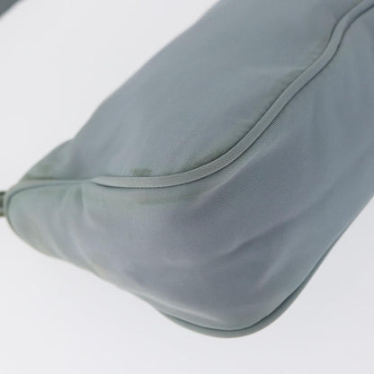 Prada PRADA Accessory Pouch Nylon Light Blue Silver Authentic 170583 Bag