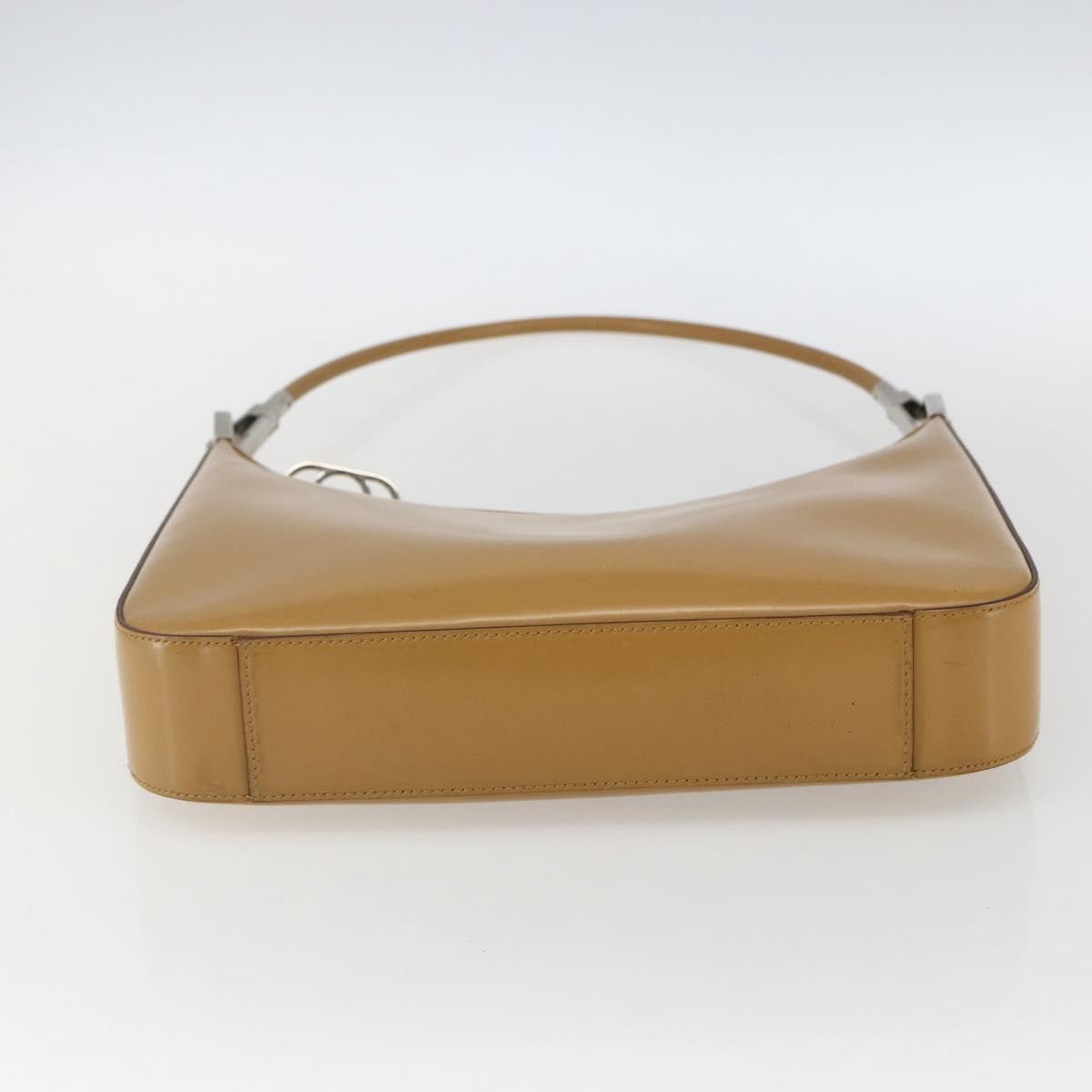 Gucci GUCCI Shoulder Bag Leather Brown Silver 001 3812 Authentic BA10652