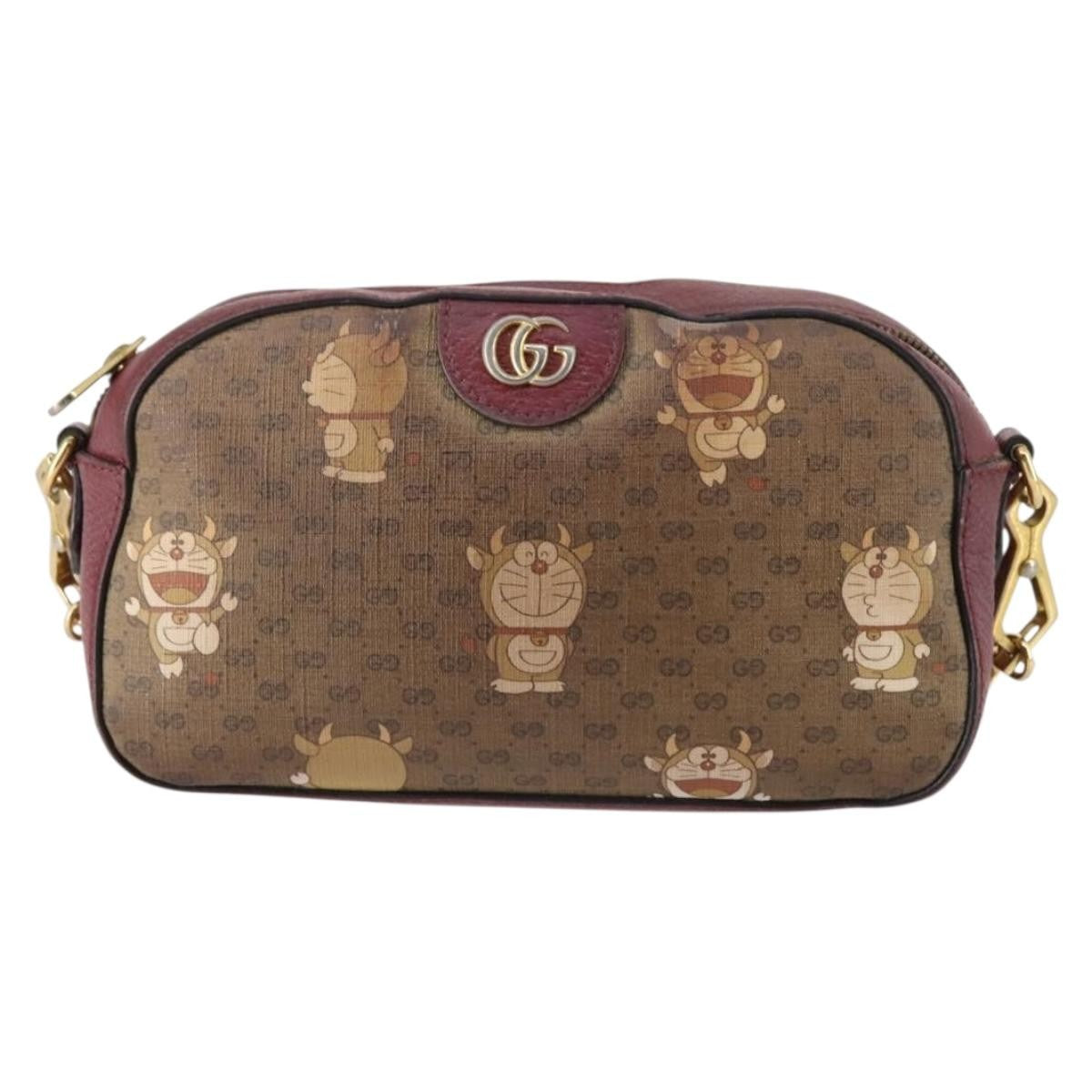 Gucci GUCCI Micro GG Supreme Doraemon Collaboration Bag PVC Beige 574886 Authentic 143965