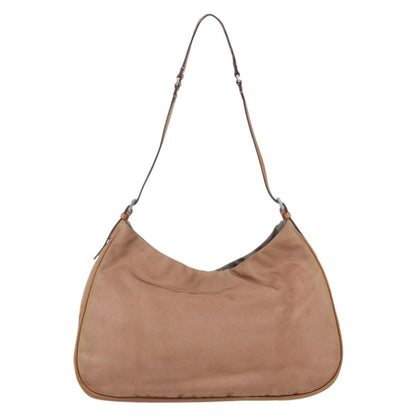 Prada PRADA Shoulder Bag Nylon Beige Gold Authentic 162843