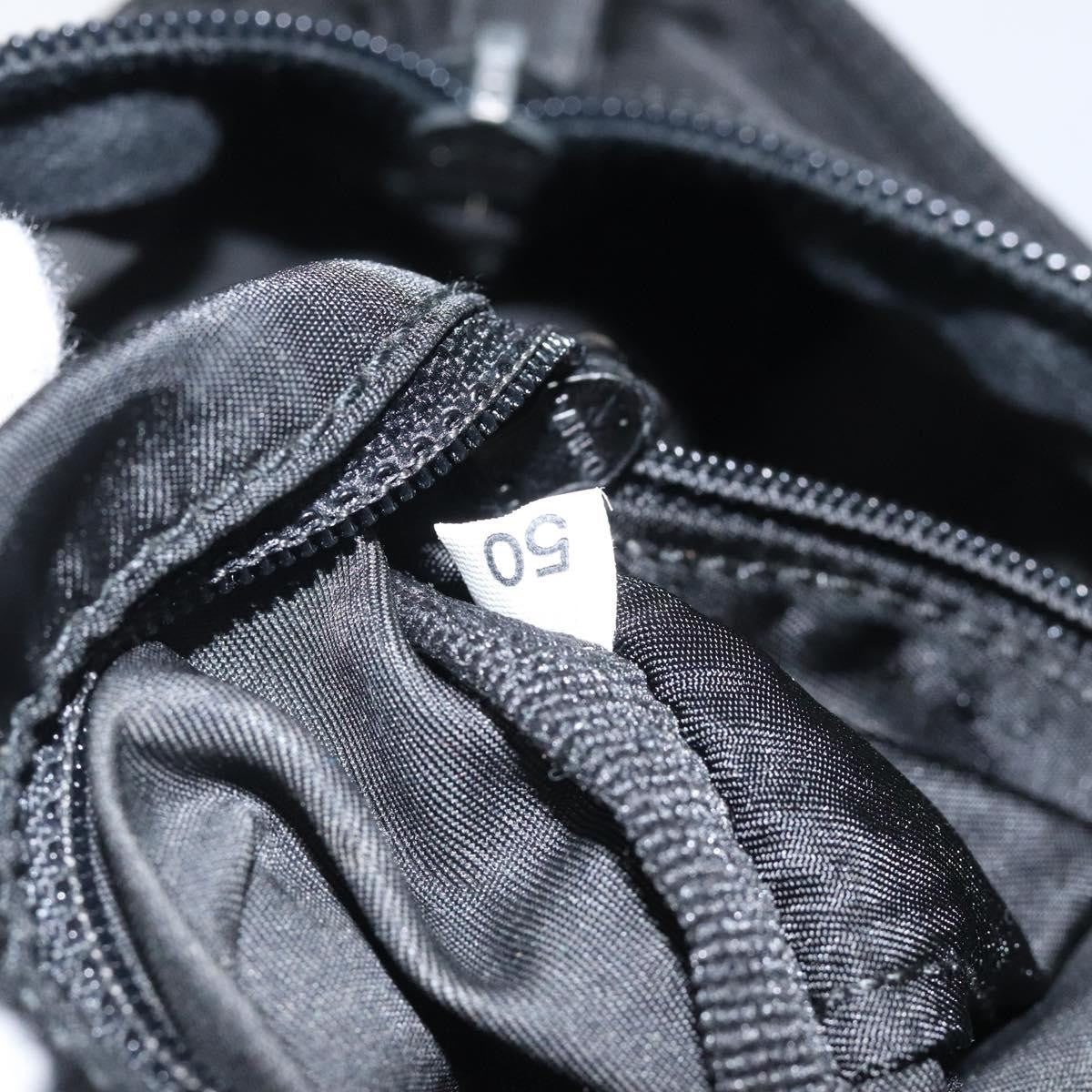 Prada PRADA Hand Bag Nylon Black Silver Authentic 118193