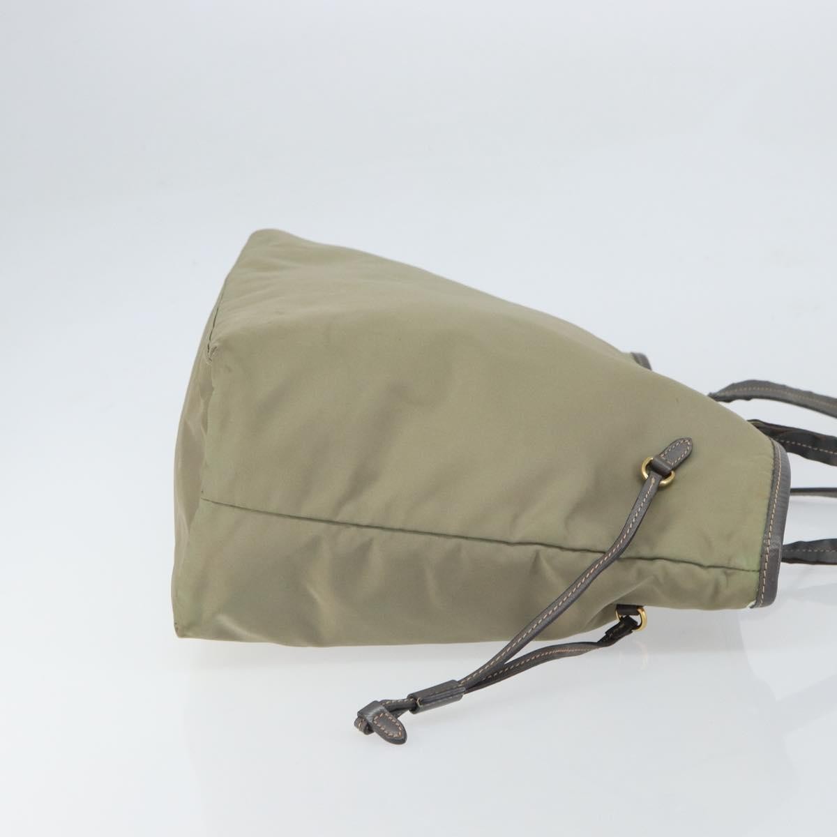Prada PRADA Tote Bag Nylon Beige Gold Authentic 163284