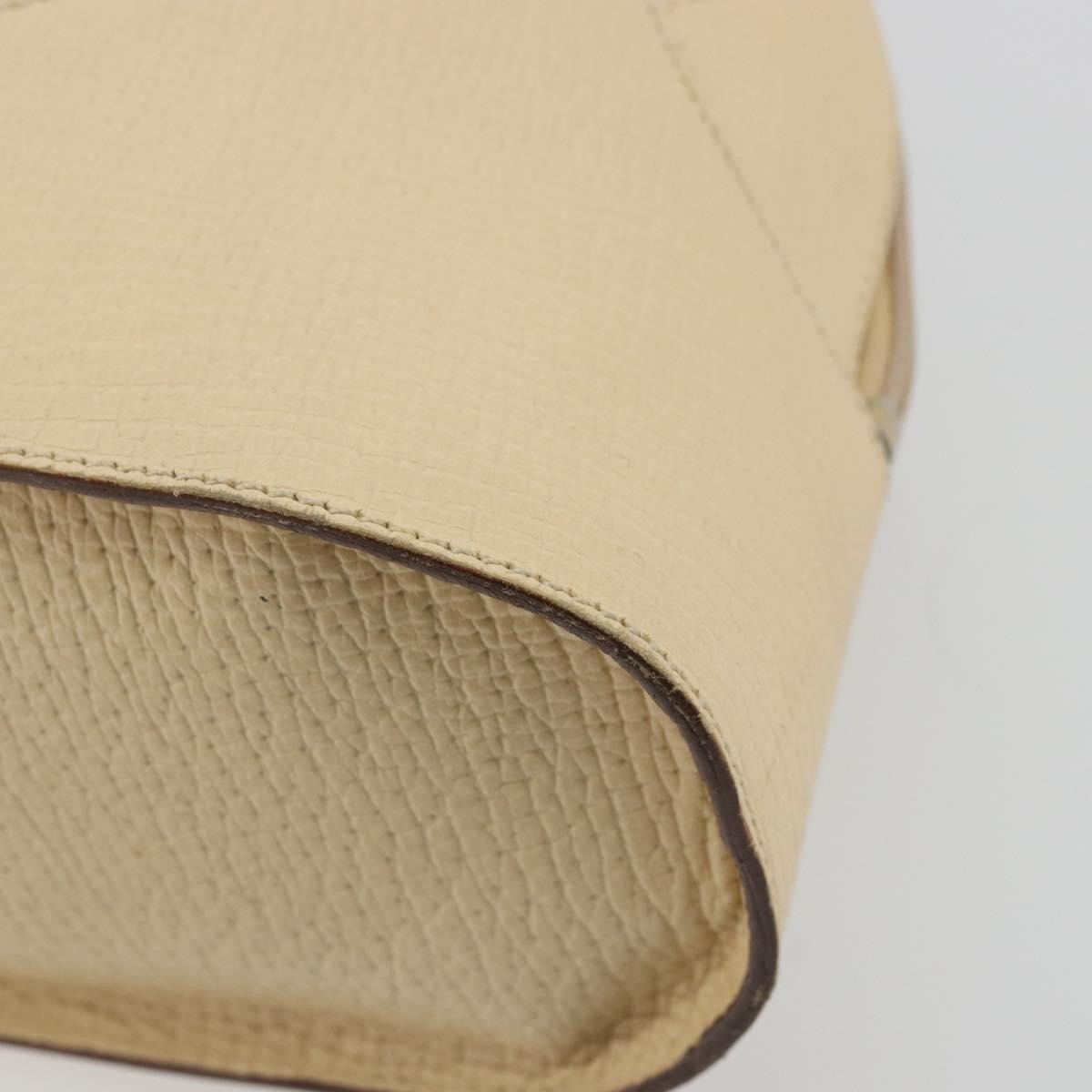Loewe LOEWE Hand Bag Leather Ivory Gold Authentic 175195