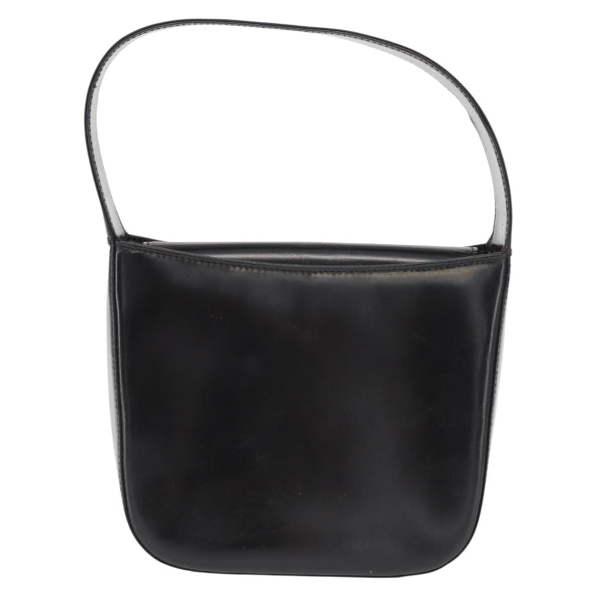 Gucci GUCCI Shoulder Bag Enamel Black Silver Authentic fm4926