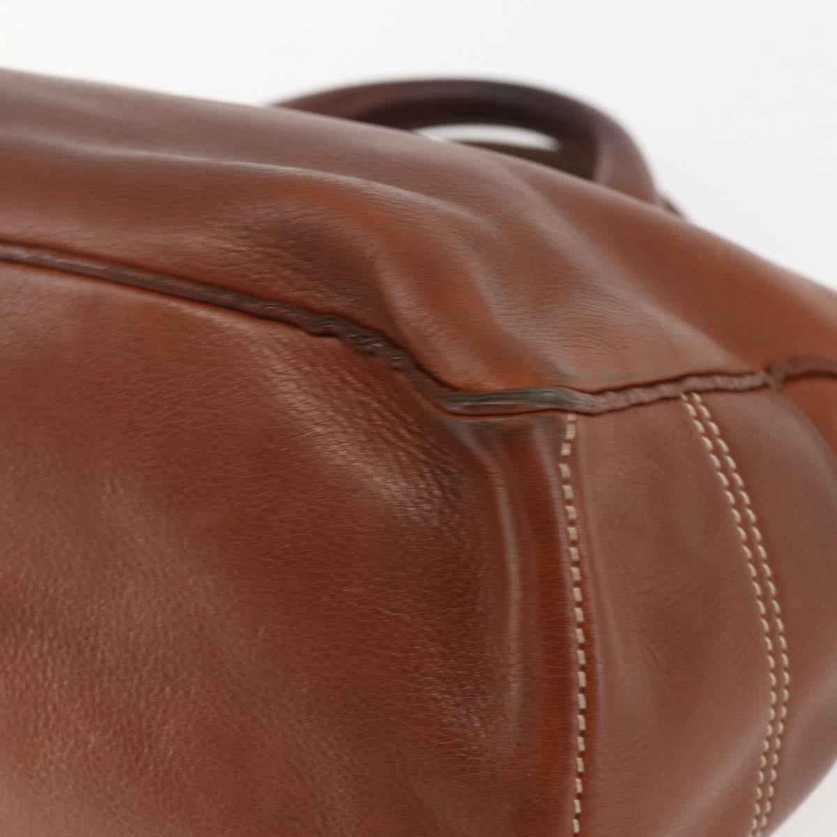 Celine CELINE Boogie bag Hand Bag Leather Brown Silver Authentic ka853