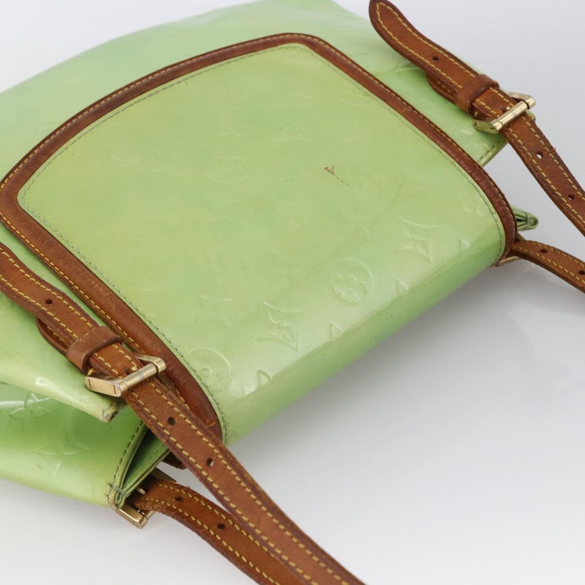 Louis Vuitton LOUIS VUITTON Vernis Biscayne Bay GM Shoulder Bag Peppermint M91285 Authentic LNZ031