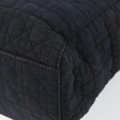 Dior Christian Dior Canage Hand Bag Nylon Navy Gold Authentic gh1098