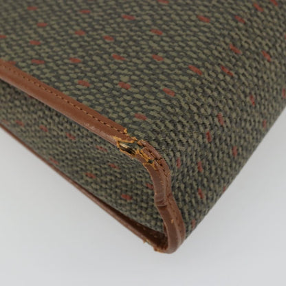 Saint Laurent SAINT LAURENT Hand Bag Coated Canvas 2way Khaki Gold Authentic bs34511