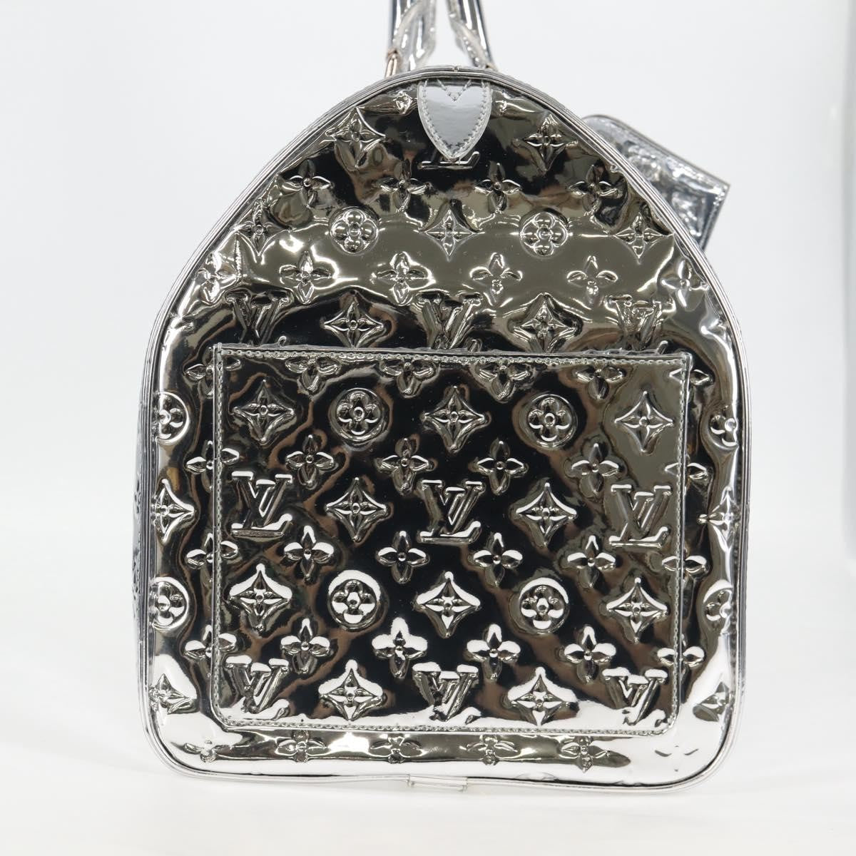 Louis Vuitton LOUIS VUITTON Monogram Miroir Keepall 55 Bag Silver Argent M95275 Authentic yk18156SM