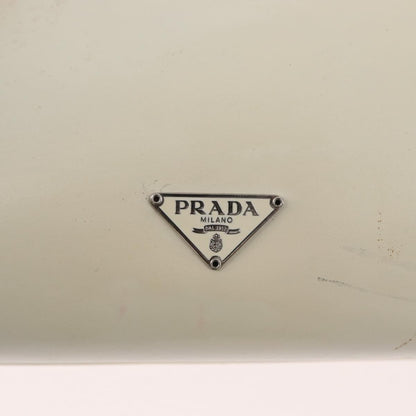 Prada PRADA Hand Bag Leather White Silver Authentic 178207
