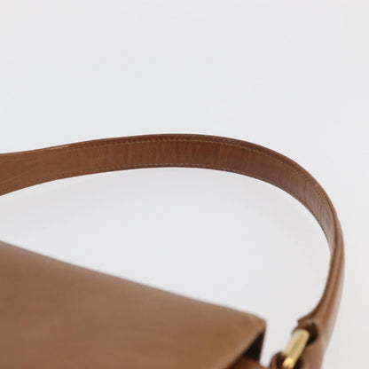 Gucci GUCCI Hand Bag Leather Brown Gold Authentic ka3873