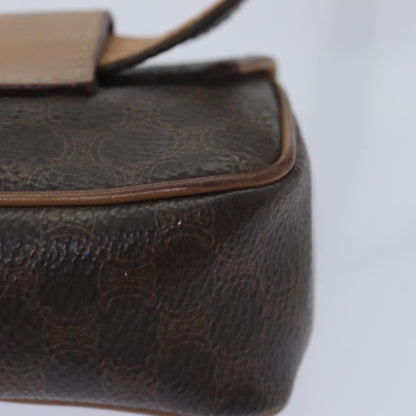 Celine CELINE Macadam Canvas Waist bag PVC Leather Brown Gold Authentic yk15121
