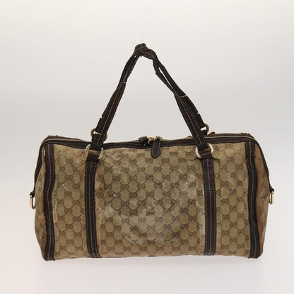 Gucci GUCCI GG Canvas Crystal Shoulder Bag 2 Set Beige Brown Authentic hk2866