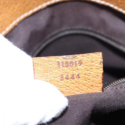 Gucci GUCCI GG Canvas Hand Bag Brown Silver 113019 3444 Authentic 94718