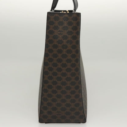 Celine CELINE Macadam Canvas Hand Bag PVC Leather 2way Black Gold Authentic 120130