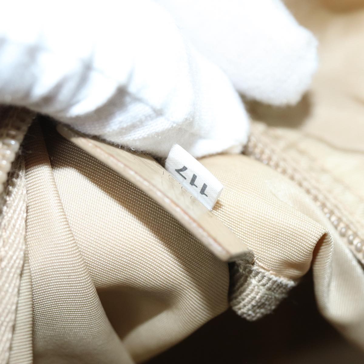 Prada PRADA Tote Bag Nylon Beige Authentic 75668