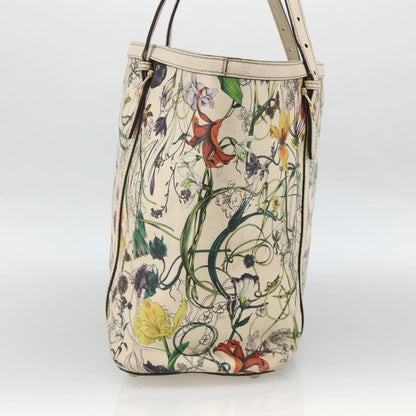 Gucci GUCCI Tote Bag PVC Ivory Gold 309613 Authentic ka3786