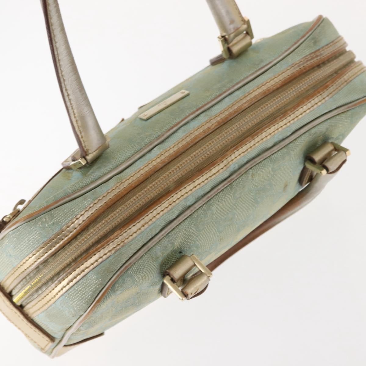 Gucci GUCCI GG Canvas Hand Bag Peppermint Gold 000 0852 Authentic 146975
