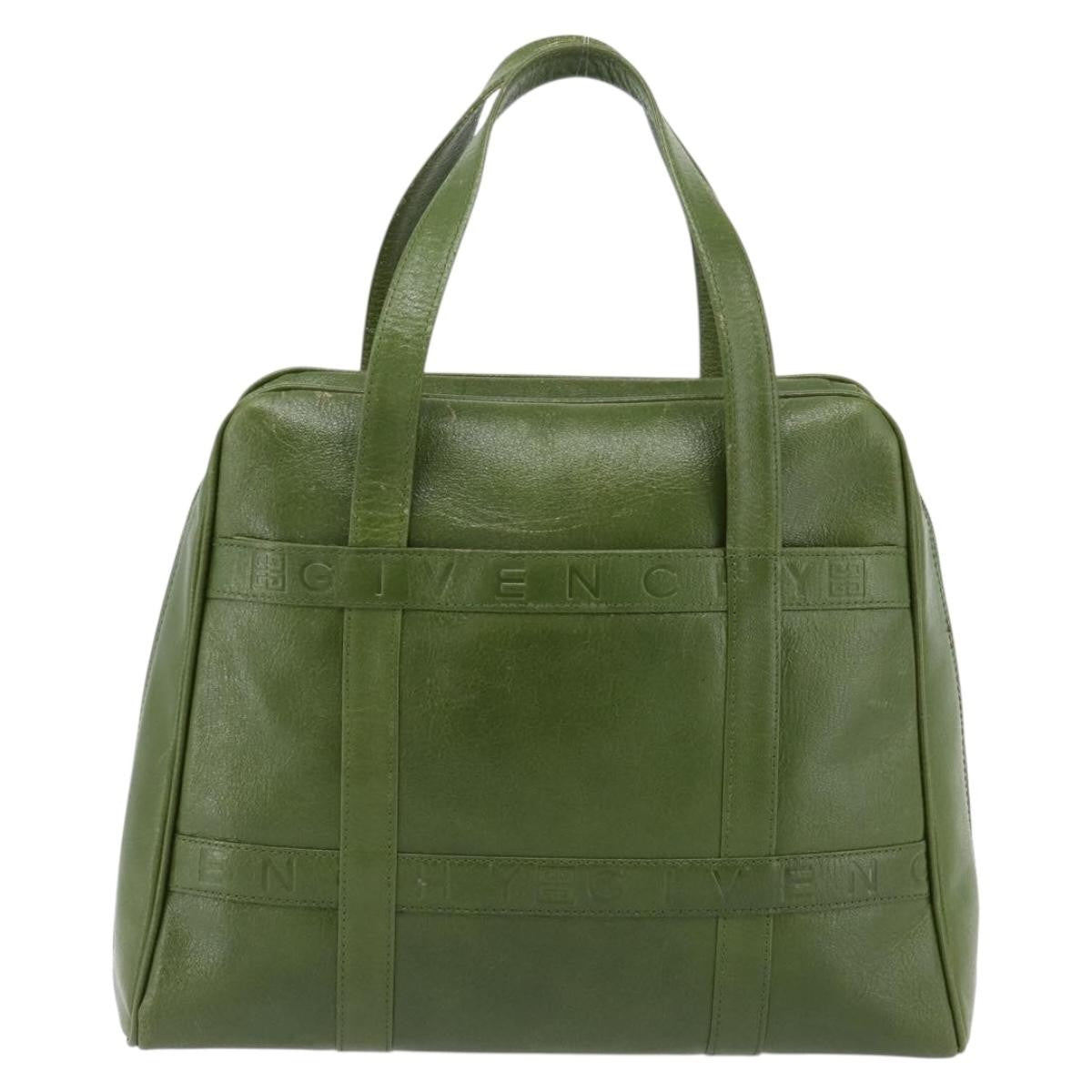 Givenchy GIVENCHY Hand Bag Leather Khaki Gold Authentic BA12916
