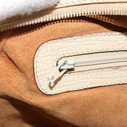 Loewe LOEWE Hand Bag Leather Ivory Gold Authentic 175195