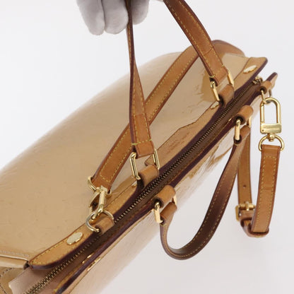 Louis Vuitton LOUIS VUITTON Monogram Vernis Blair MM Hand Bag Rose Velur M91588 Authentic BA10196