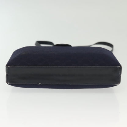 Gucci GUCCI Micro GG Canvas Shoulder Bag Vintage Navy Gold Authentic BA5490