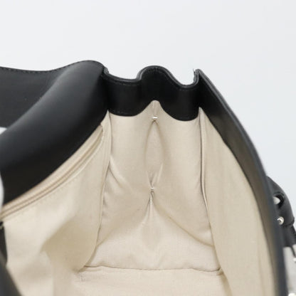 Salvatore Ferragamo Salvatore Ferragamo Gancini Hand Bag Leather Black Silver Authentic 180592
