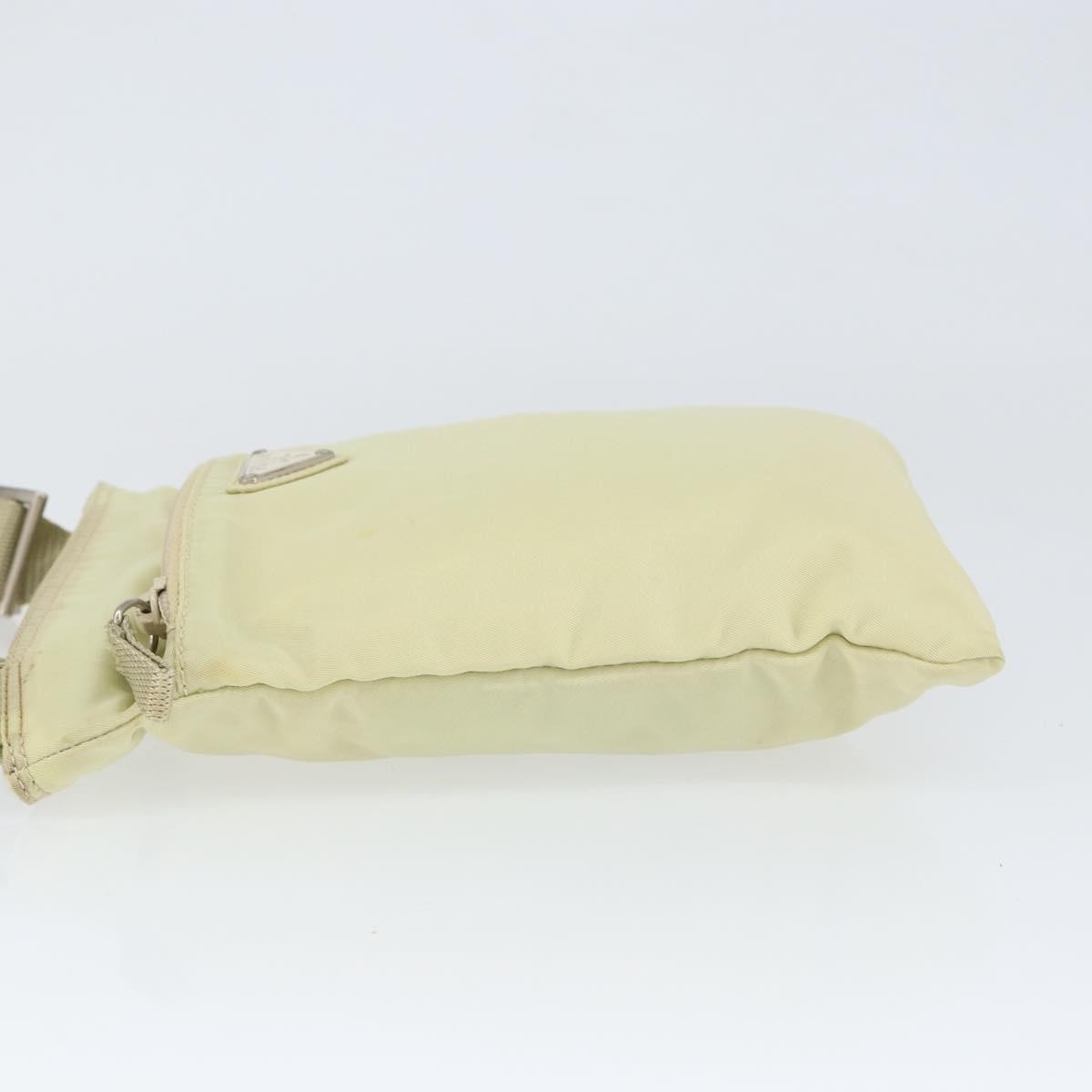 Prada PRADA Shoulder Bag Nylon Ivory Silver Authentic 146915