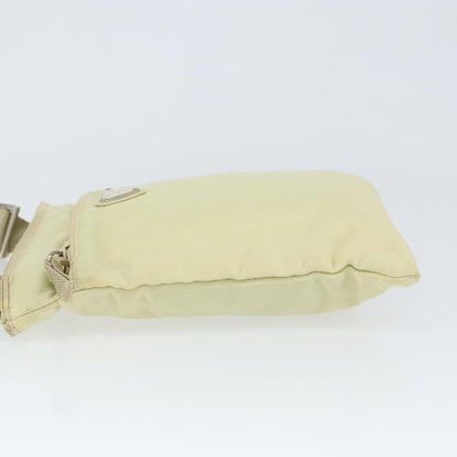 Prada PRADA Shoulder Bag Nylon Ivory Silver Authentic 146915