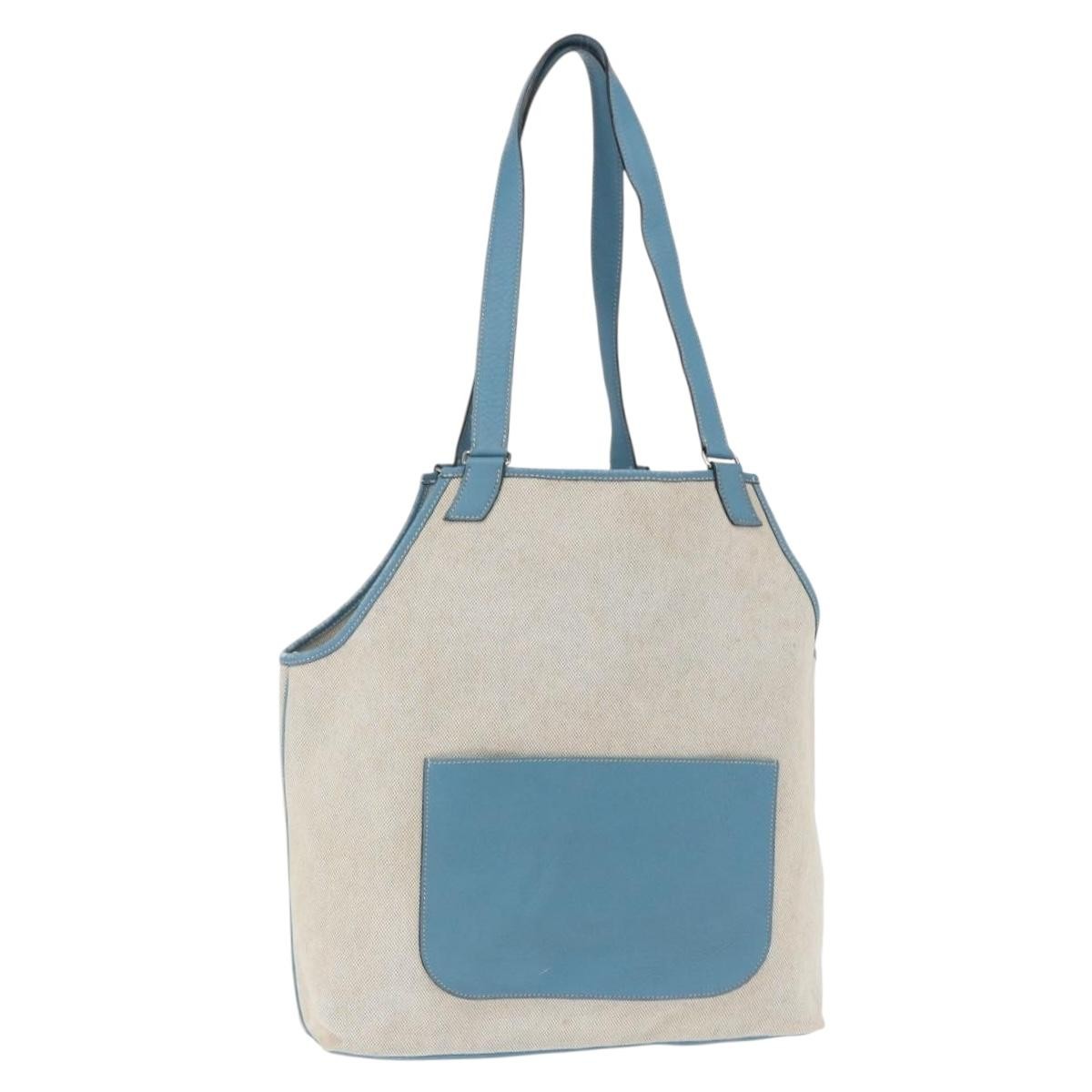 Hermès Hermès HERMES Tote Bag Canvas Gray Silver Authentic ep12780