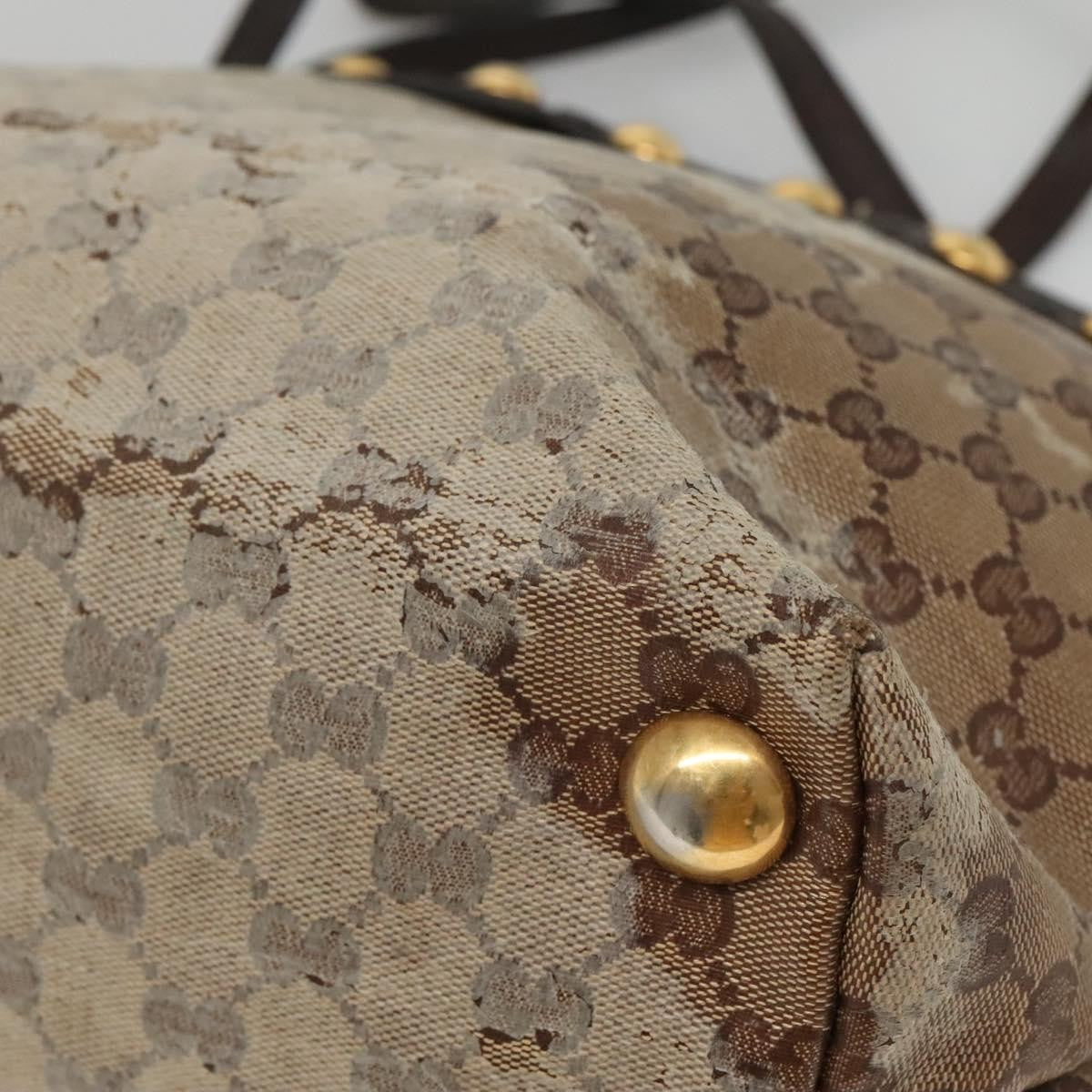 Gucci GUCCI GG Crystal Tote Bag Beige 207291 Authentic MX192