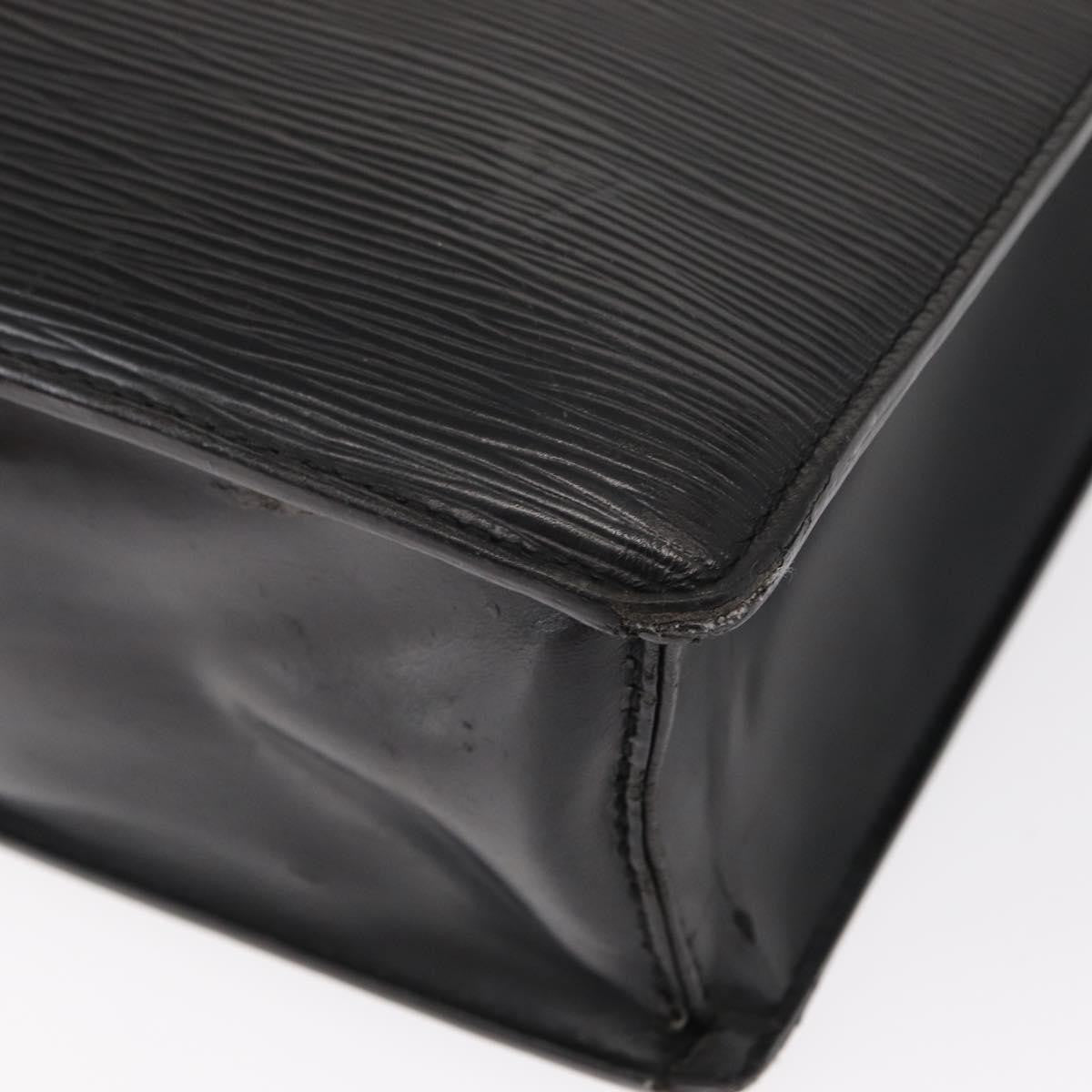 Louis Vuitton LOUIS VUITTON Epi Sac Plat Hand Bag Black M59082 LV Authentic ka251