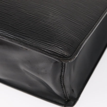 Louis Vuitton LOUIS VUITTON Epi Sac Plat Hand Bag Black M59082 LV Authentic ka251