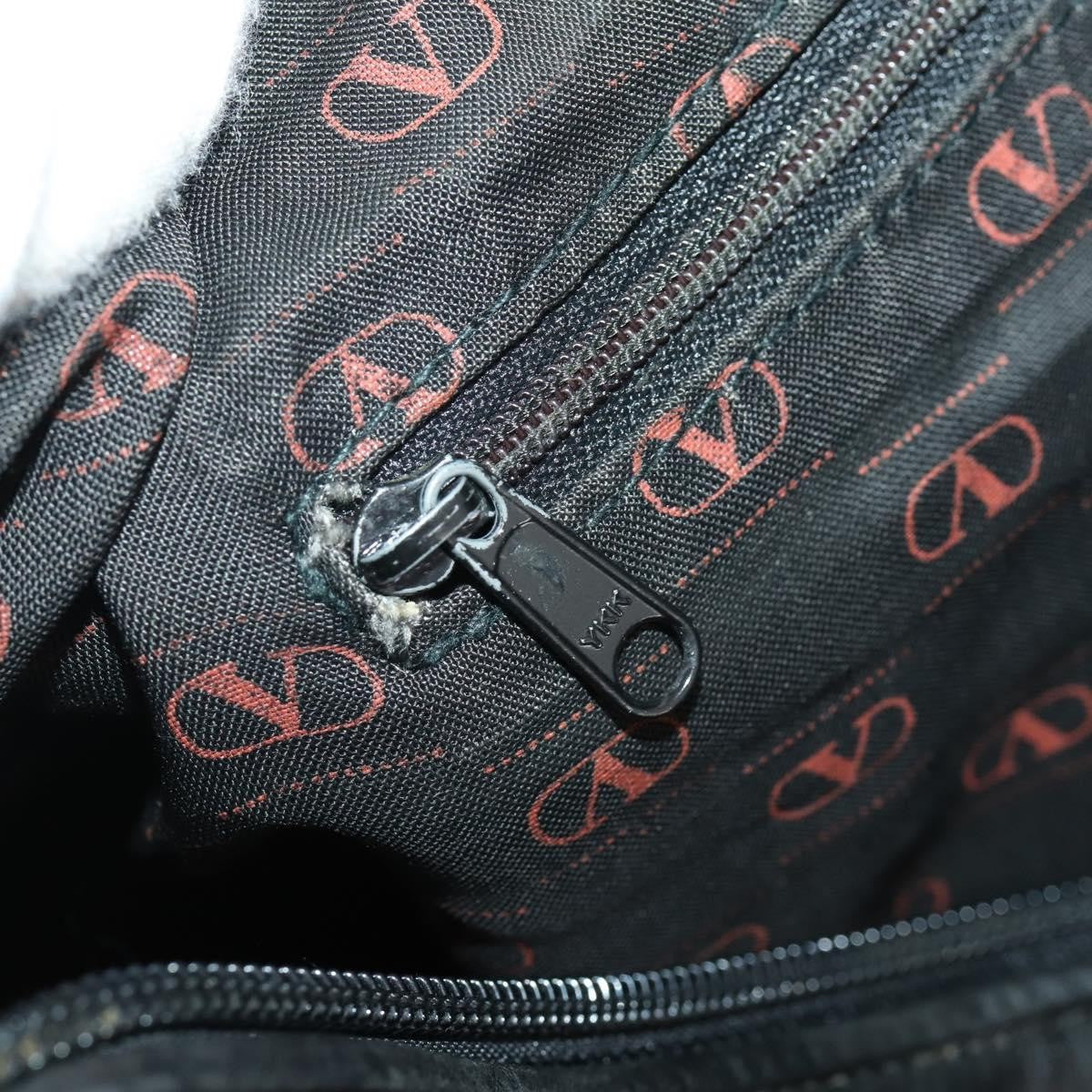 Valentino VALENTINO Boston Bag Leather Black Gold Authentic bs35030A