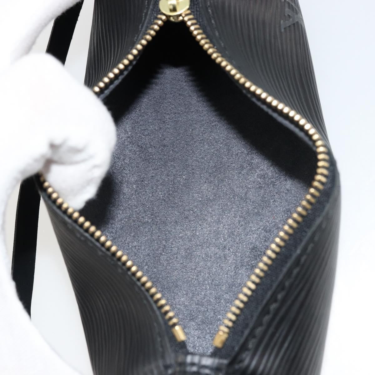 Louis Vuitton LOUIS VUITTON Epi Soufflot Pouch Black LV Authentic BA12311 Bag