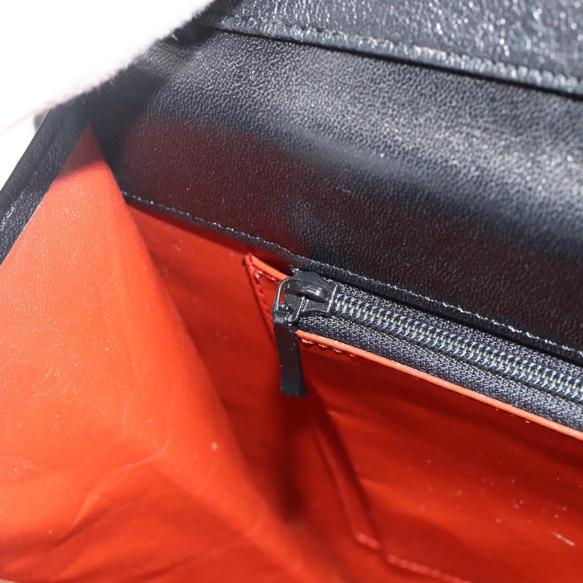 Saint Laurent SAINT LAURENT Shoulder Bag Leather Black Silver Authentic 176228