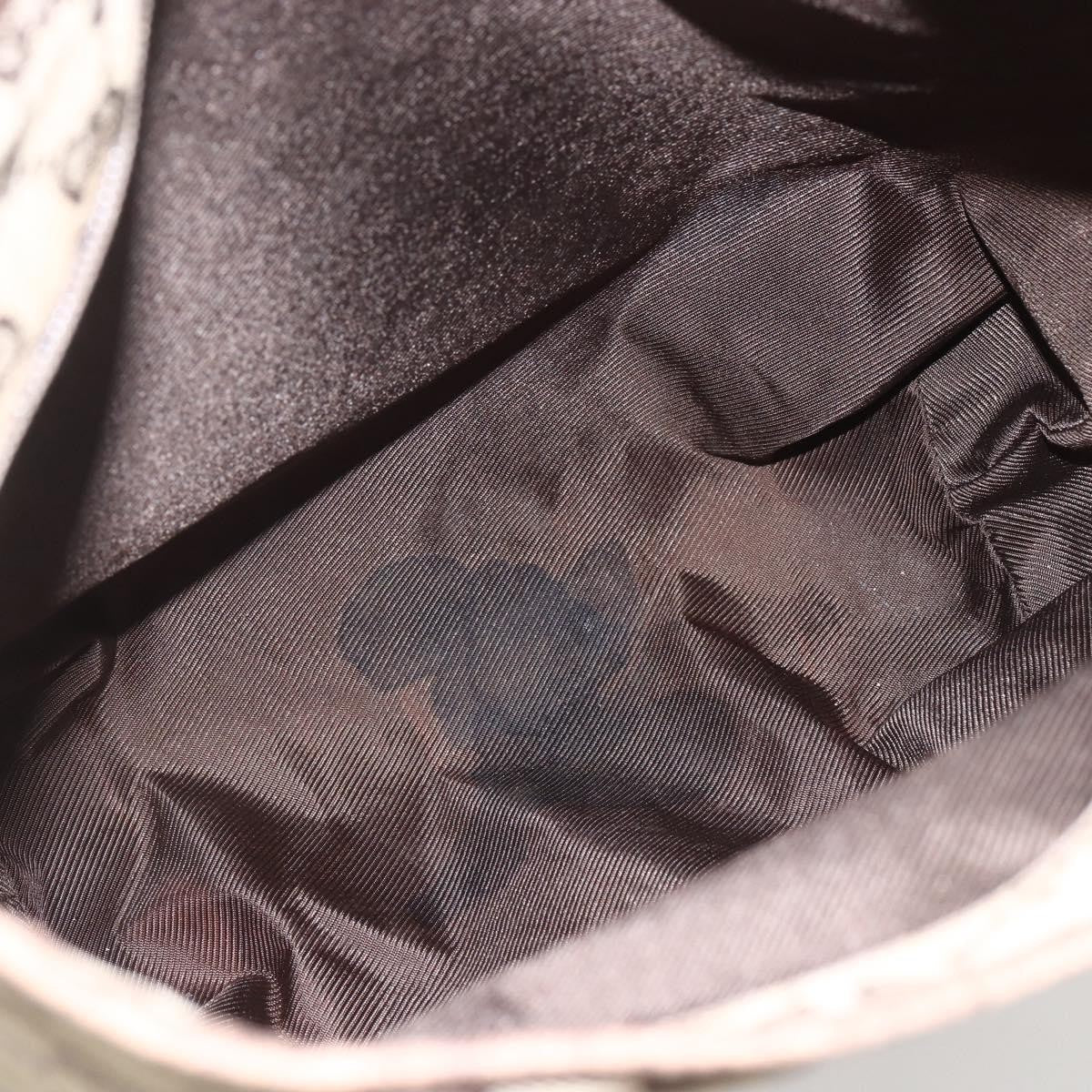 Gucci GUCCI GG Canvas Tote Bag Beige Silver 28892 Authentic 162386