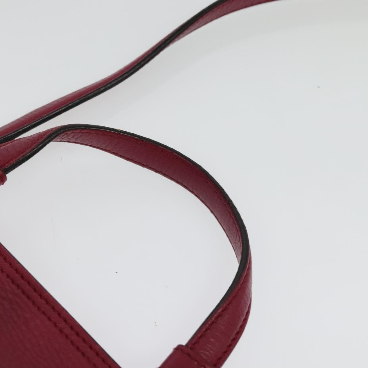 Gucci GUCCI Bamboo Daily Hand Bag Leather 2way Pink Silver 370831 Authentic BA5180