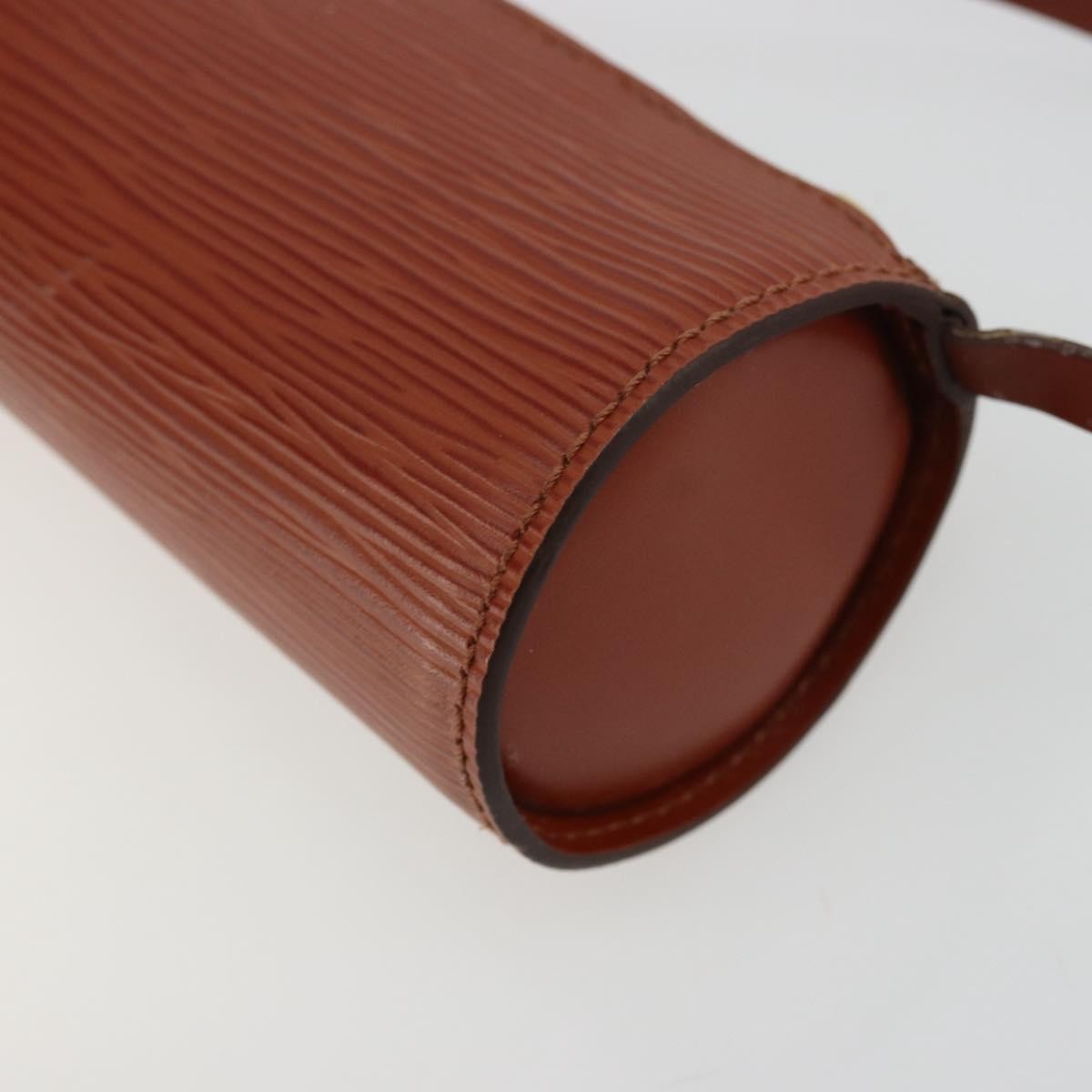 Louis Vuitton LOUIS VUITTON Epi Soufflot Pouch Accessory Pouch Brown LV Authentic BA12310A Bag