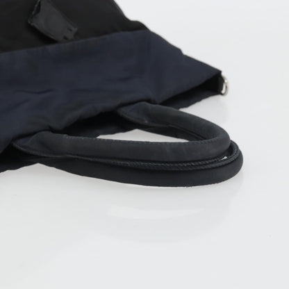 Prada PRADA Hand Bag Nylon Black Silver Authentic 175740