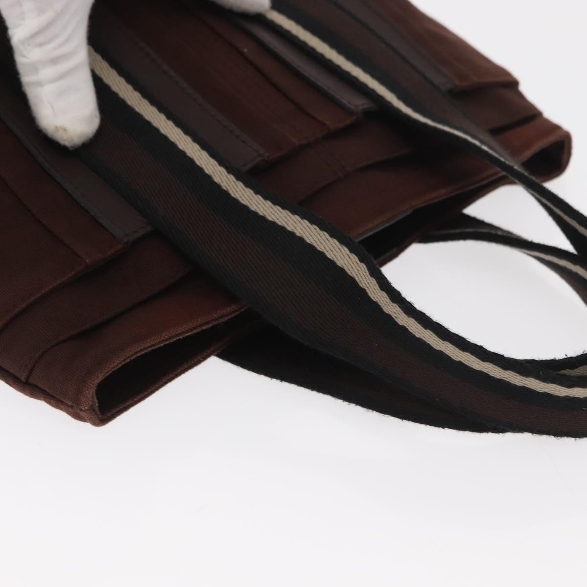 Hermès Hermès HERMES Toroca Horizontal PM Hand Bag Canvas Brown Authentic bs31853