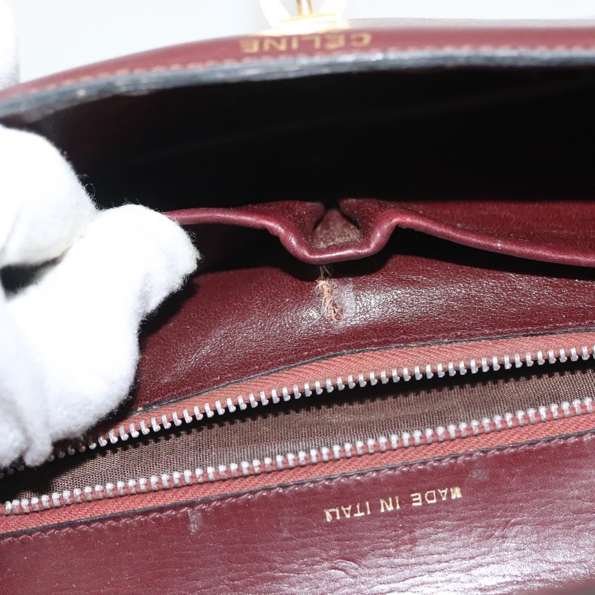 Celine CELINE Macadam Canvas Pouch Clutch Bag 2 Set Brown Authentic yk18950